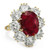Florence: Regal Garnet & Diamond Engagement Ring .7.25ct Oval Garnet