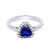 Vienna: Halo Sapphire & Diamond Ring .2.00ct Trillion