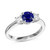 Artemis: Exquisite Three .Stone Sapphire & Diamond Ring