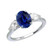 Vienna: Three .Stone Sapphire & Diamond Ring