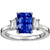 Isabella: Exquisite Women's Gemstone Ring .3.50ct Ceylon Sapphire & Emerald