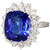 Vienna: Exquisite Tanzanite & Diamond Ring .3.50ct Cushion