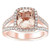 Vienna: Luxury Morganite & Diamond Ring .15.25ct Oval Morganite