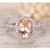 Vienna: Statement Morganite & Diamond Ring .11.35ct Oval Morganite