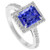 Isabella: Exquisite Sapphire Halo Ring .4.50ct Radiant