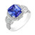 Isabella: Exquisite Vintage Sapphire & Diamond Ring .AAA Radiant
