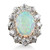 Vienna: Opal And Diamond Halo Ring .AAA Oval Opal Center