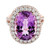 Vienna: Statement Kunzite & Diamond Ring .17ct Oval Purple Kunzite