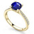 Isabella: Exquisite Sapphire & Diamond Engagement Ring .2.50ct Natural Blue Sapphire