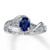 Isabella: Ceylon Sapphire & Diamond Wedding Ring .1.25ct Total
