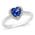 Isabella: Heart .Cut Ceylon Sapphire & Diamond Ring