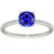 Madrid: Exquisite Sapphire & Diamond Solitaire Ring .3ct Cushion
