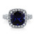 Isabella: Sapphire Engagement Ring .4.00ct Cushion