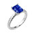 Isabella: Solitaire Blue Sapphire Ring .1.50ct Radiant Cut Sapphire