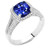 Vienna: Halo Cushion Sapphire Ring .3.50ct AAA Blue Sapphire