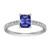 Vienna: Women's Sapphire & Diamond Ring .3.00ct Radiant Blue Sapphire