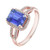 Florence: Exquisite Halo Sapphire & Diamond Ring .3.50ct Emerald