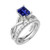 Madrid: Exquisite Sapphire & Diamond Wedding Set .2.50ct Emerald