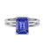 Isabella: Emerald .Cut Sapphire Solitaire Ring