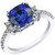 Diana: Majestic Sapphire & Diamond Ring .4.50ct Cushion