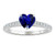 Diana: Sapphire & Diamond Ring .2.50ct Heart