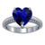 Diana: Majestic Ceylon Sapphire Solitaire Ring .3ct Heart