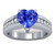 Vienna: Sapphire & Diamond Engagement Ring .3.50ct Heart