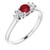 Florence: Exquisite Ruby And Diamond Ring .1.50ct Round AAA Ruby