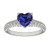Madrid: Exquisite Heart Sapphire & Diamond Ring .3.50ct AAA Blue Sapphire