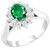 Vienna: Emerald And Diamond Statement Ring .4ct Oval Green Emerald