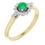 Madrid: Exquisite Emerald & Diamond Ring .1.50ct Round Green Emerald
