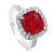 Victoria: Regal Ruby And Diamond Gemstone Ring .4.00ct Cushion