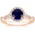 Florence: Exquisite Blue Sapphire & Diamond Ring .4.00ct Round Sapphire