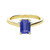 Florence: Exquisite Sapphire Solitaire Ring .2ct Emerald Cut Ceylon Sapphire