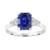Madrid: Bespoke Gemstone Ring With Ceylon Sapphire & Diamonds .3.00ct Emerald Madrid: Bespoke Gemstone Ring With Ceylon Sapphire & Diamonds .3.00ct Emerald