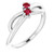 Isabella: Exquisite Ruby Promise Ring .0.50ct Round AAA Ruby