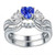 Isabella: Three .Stone Wedding Ring Set