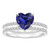 Isabella: Sapphire & Diamond Wedding Ring Set .3.50ct Heart