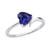 Isabella: Enchanting Heart .Cut Sapphire Solitaire Ring