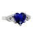 Isabella: Exquisite Sapphire & Diamond Ring .4ct Heart