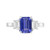 Isabella: Exquisite Three .Stone Sapphire & Diamond Ring
