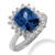 Diana: Exquisite Gemstone Ring With Ceylon Sapphire .4ct Cushion