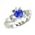 Isabella: Royal Blue Sapphire Promise Ring .1.50ct Heart