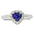 Florence: Heart .Cut Ceylon Sapphire Halo Ring