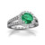 Diana: Exquisite Emerald And Diamond Wedding Ring .3.80ct Round Cut Emerald