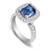 Isabella: Sapphire & Diamond Wedding Ring .4.00ct Cushion Cut Sapphire
