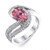 Florence: Exquisite Pink Sapphire & Diamond Wedding Ring .2.50ct Oval Pink Sapphire