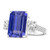 Florence: Exquisite Three .Stone Sapphire & Diamond Ring