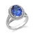 Isabella: Exquisite Tanzanite & Diamond Ring .4.10ct Round Tanzanite