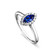 Vienna: Marquise Ceylon Blue Sapphire Ring .2ct Sapphire With Round Diamond Accents